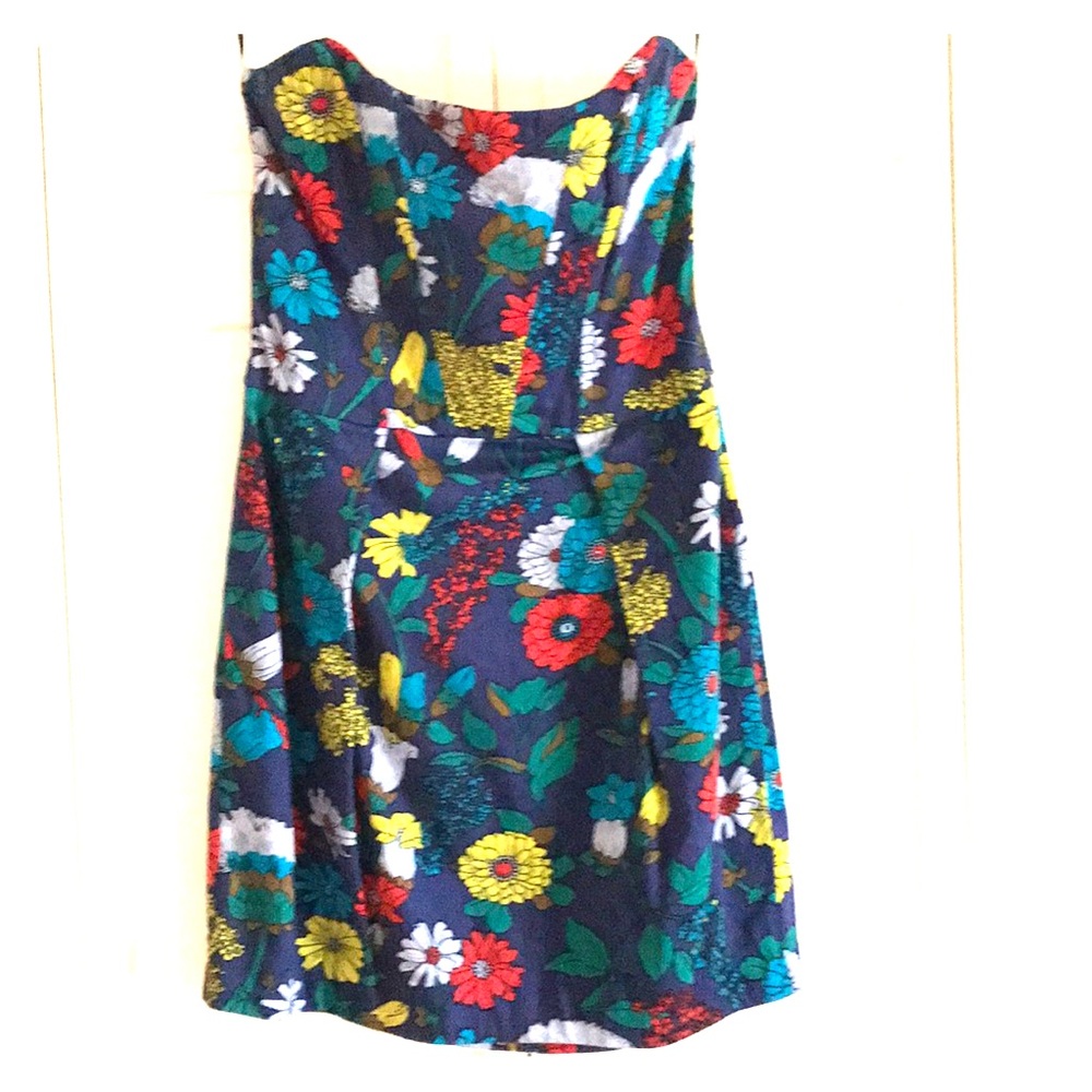 French Connection Floral Strapless Mini Dress